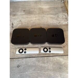 3- Apple TV 3rd Generation A1469 Full HD Media Streamer Only With 2 Remotes